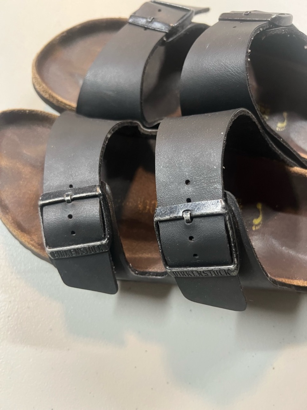 Birkenstock Arizona Black Sandals Women’s 37 EU 240 Leather Cork Footbed - Picture 4 of 10